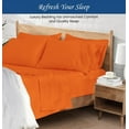 thumbnail image 2 of 500 Thread Count 100% Egyptian Cotton 4-Piece Bed Sheet Set (1 Flat, 1 Fitted Sheet, 2 Pillow Covers) 30 Inches Deep Pocket Size Olympic-Queen Color Orange Stripe, 2 of 5