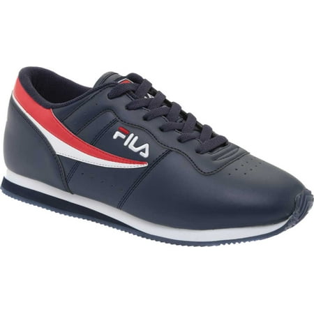 Men's Fila Machu Low Top Sneaker Fila Navy/Fila Red/White 9 M