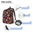 thumbnail image 4 of Naloa Red Rose Flower Canvas Backpack for Men Women Rucksack Casual Travel Daypack College Tote Satchel Bookbag for Teens-Medium, 4 of 7
