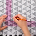 thumbnail image 3 of Ounissouiy Regla de curva francesa cuadrada en L, transparente, ligera, portátil, diseño de ropa DIY, reglas para acolchar, creación de patrones Artesanía Ounissouiy HA060363-00, 3 of 6