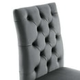 thumbnail image 6 of Modway Duchess Performance Velvet Dining Chairs - Set of 2 in Gray, 6 of 9