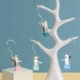 thumbnail image 3 of Stainless Steel Multifunctional Metal Strap Hook Small Clip For Drying Socks Hat Kitchen No Drilling Cubical Hooks Shelf Wall Hooks for Hanging Reusable Stick on Hooks Closet Bar Bracket for Clothes, 3 of 3