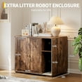 thumbnail image 3 of EliteEdge Cat Litter Enclosure Cabinet with Power Outlet & Dog-Proof Shelf, Litter Box House for Self-Cleaning Models 3/4, Home Pet Furniture,Tiger Color, 3 of 9