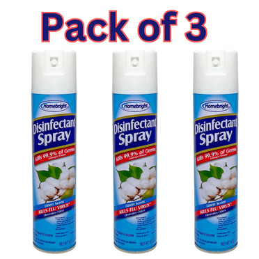 Homebright Disinfectant Spray - Linen Scent, Kills 99.9% of Germs, 6 oz (Pack of 3)