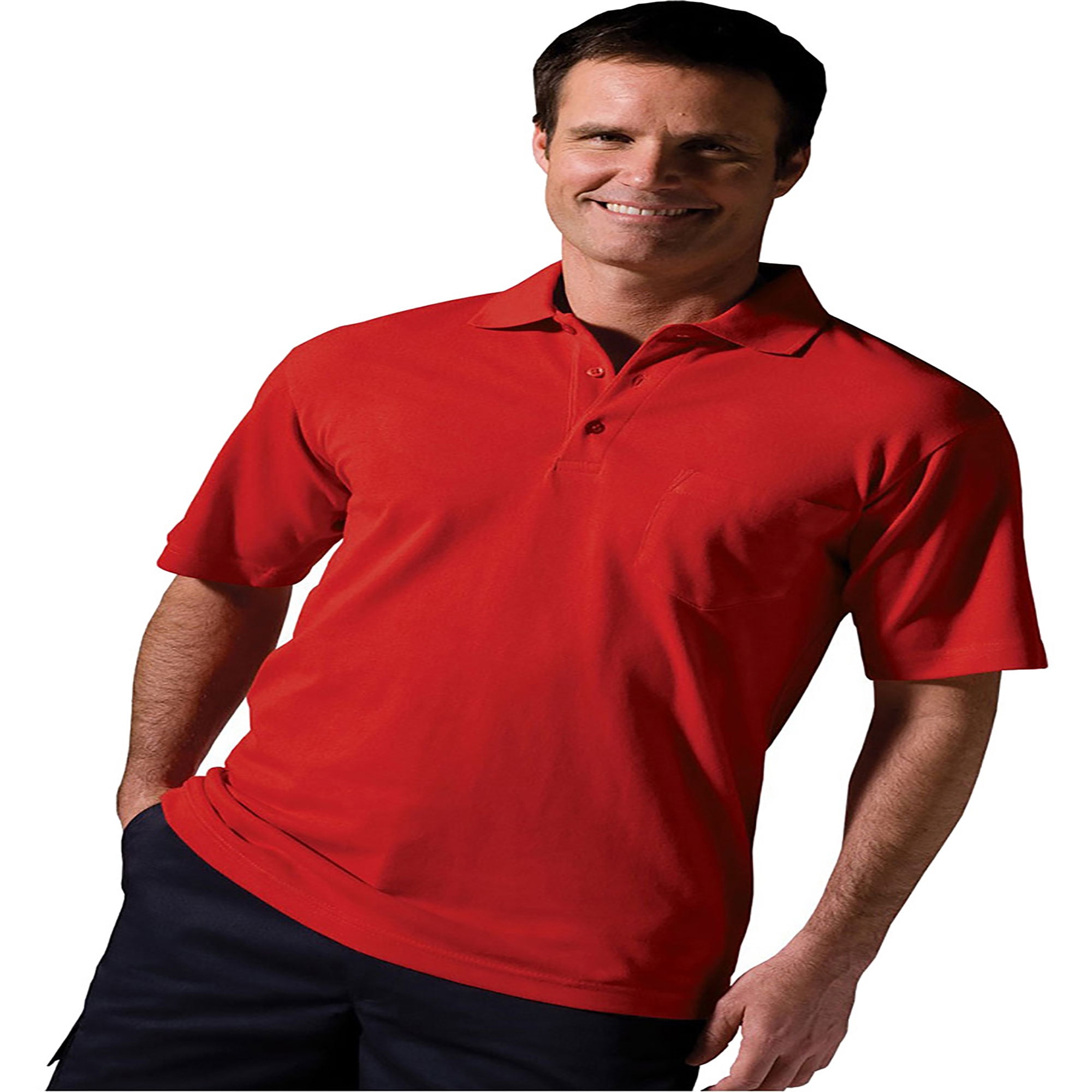 HUNTER Large Ed Garments Short Sleeve Pique Polo Pocket Shirt 