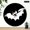 10x10in, variant on ZFLMY 1pc Cute White Bat Single Silhouette Theme  No AA Battery Lncluded, 10 inch Wall Clock Battery Operated Lobby Corridor Dining Room Bedroom Office Classroom