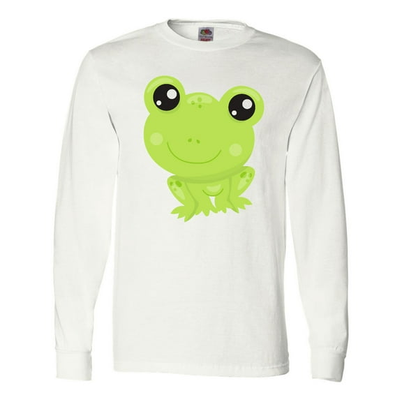 Inktastic Cute Frog, Little Frog, Baby Frog, Green Frog Long Sleeve T-Shirt