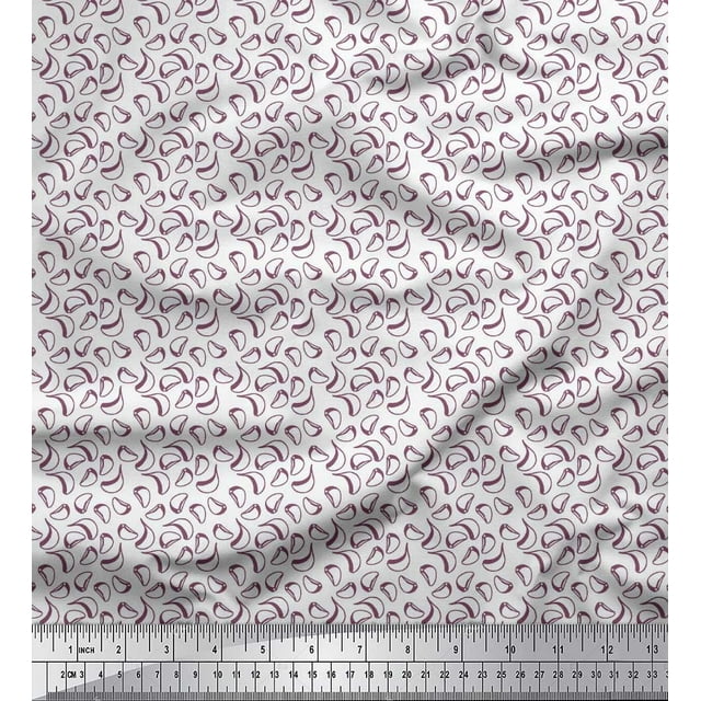 Soimoi Cotton Voile Fabric Garlic Small Printed Fabric 1 Yard 56 Inch Wide