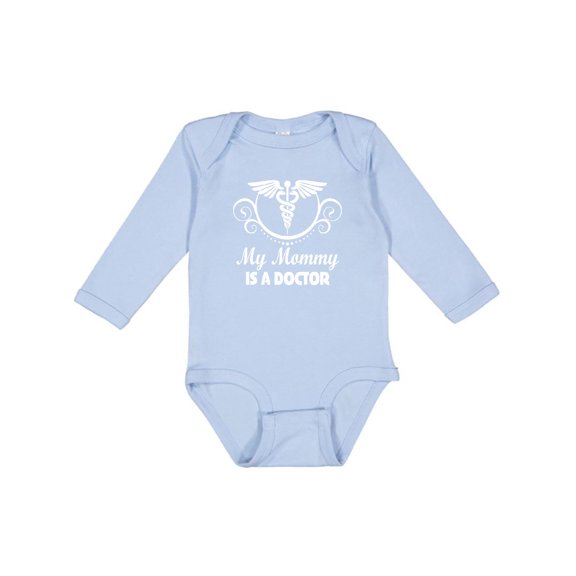 Inktastic My Mommy is a Doctor Boys or Girls Long Sleeve Baby Bodysuit