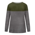 thumbnail image 2 of Pullover for Women Color Block Long Sleeve Crewneck Loose Sweatshirt Laides Fashion Jogger Workout Tops (XL, Gray), 2 of 3