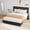 Grey-FULL, variant on Gaderth King Bed Frame with Headboard, Velvet Upholstered Wingback Bedframe, Heavy-Duty Platform Bed Frame with Strong Wood Slats, No Box Spring Needed, Noise-Free