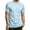 Light Blue, variant on NinXxx Men's Solid Short Sleeve Crewneck Everyday Basic Comfort Top White XL