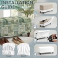thumbnail image 7 of FOR U DESIGNS Green Vintage Plaid Flower Print Ottoman Cover for Flip-Top Storage Stool, Stretch Washable Footstool Bench Slipcover with Elastic Bottom, Dustproof Soft Furniture Protector for Bedroom, 7 of 7