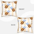 thumbnail image 3 of Xecao A Bee Print Soft Velvet Decorative Throw Pillow Covers, Square Cushion Cases for Bed, Sofa, Living Room, Car, and Indoor Outdoor Use-20"x20", 3 of 8