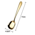 thumbnail image 2 of Cucharas cuadradas de acero inoxidable, cucharas de arroz, cucharas de sopa, pulidor de espejo, juego de 3 (utensilios dorados), 2 of 5