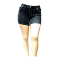 thumbnail image 3 of Jack David Premium Women's Plus Size Black Denim Jeans Shorts Stretch (SB-N595), 3 of 5