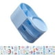 thumbnail image 2 of Bearachild Portalápices de escritorio de estilo japonés, cajón multifuncional, organizador de papelería, estuche para lápices, Carpetas de archivos Azul S/con pegatinas, 2 of 6