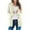Beige, variant on Women's Button Front Pocket Cardigan, Long Sleeve Knit Sweater Jacket , Button-Front Cardigan, Pocket Knit Sweater, Casual Lounge Coat White 3Xl