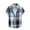 Navy, variant on T-shirts for Men Plus Size under $5 Short Sleeve Buttons Plaid Turndown Lapel Casual Beach Print Shirt Navy XL