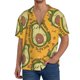 thumbnail image 1 of Balery Avocado Dog Camisa Casual de Manga Corta con Botones para Hombre, Texturizada, Estilo Cubano, para Playa, Verano-Medium, 1 of 5
