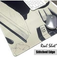 thumbnail image 4 of Black Cat Mouse Pad Large-31.5x15.7in-Beige Mouse Keyboard Pad- Coffee Book Keyboard Mat-with Stitched Edges Non-Slip Large Computer Mat for Study Office Gaming, 4 of 6