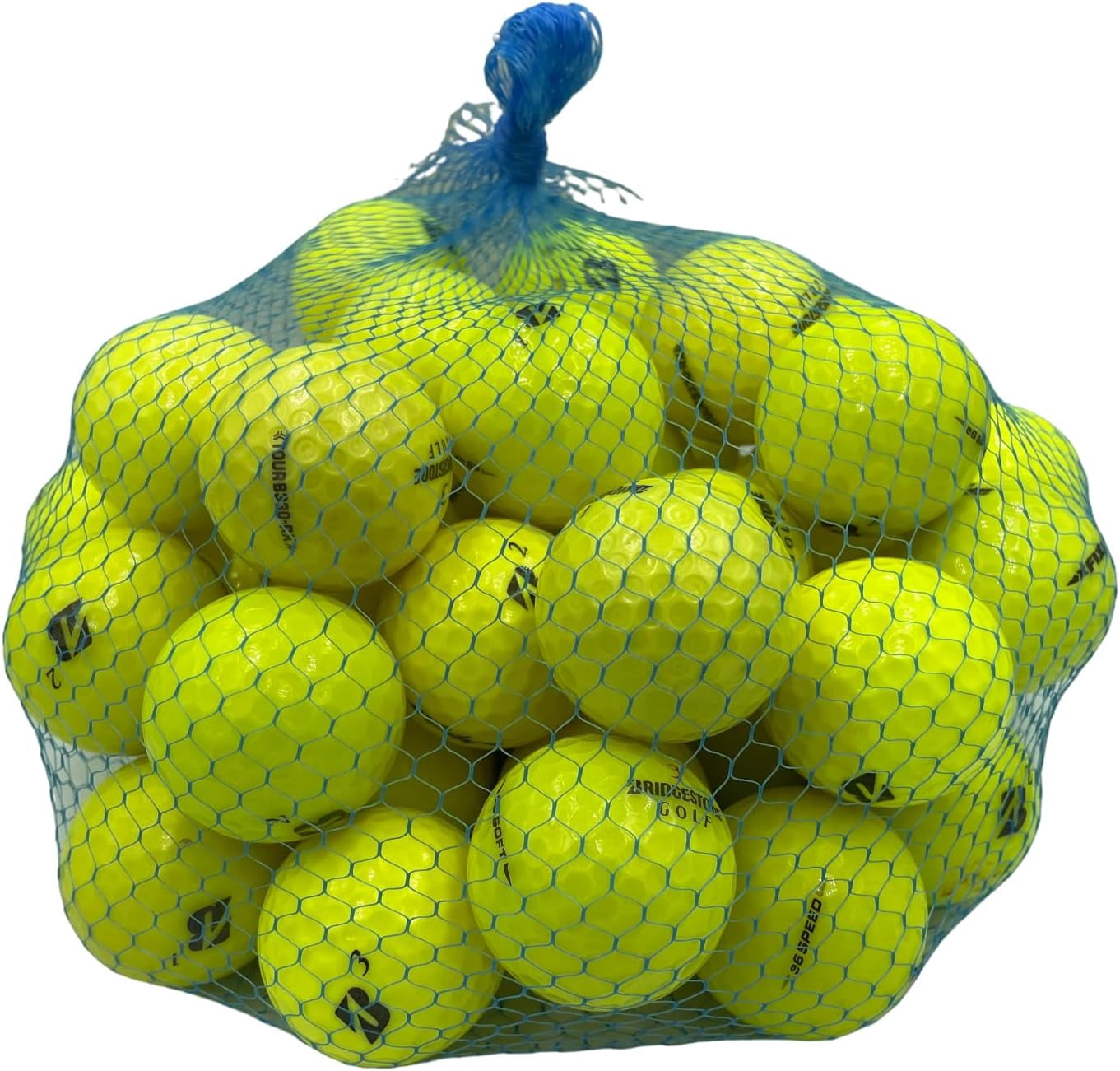 Golf Ball Planet - Bridgestone Mix Recycled Golf Balls (50 Pack, 3A/Good, Yellow)