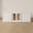 White, variant on CHIC HOUSE 95" Modular TV Stand for 100" TV, 3 Piece Entertainment Center with 2 3-Drawer Dressers & Acrylic Display Cabinet, Walnut