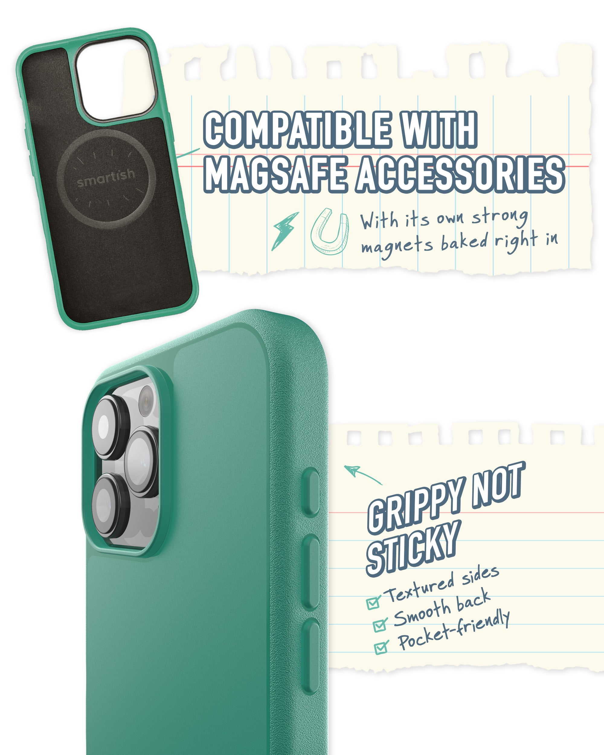 MAGEASY ROAM M Case for iPhone 15 Pro Max (Compatible with MagSafe) - Black  - YC Gadget