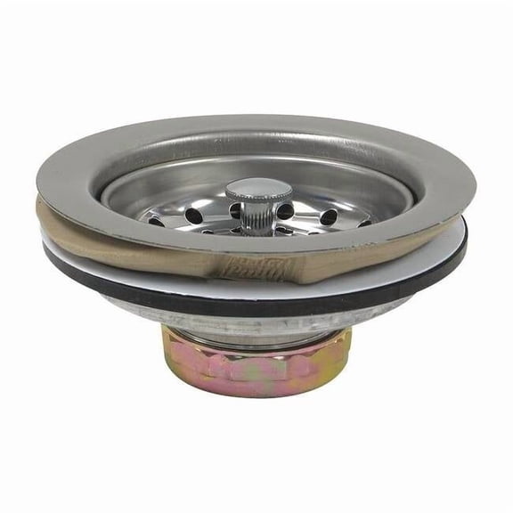 Perfect Putty Sink Drain,4 1/2 in Dia,SS 59-3100