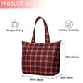 thumbnail image 4 of Red and Black Plaid Pattern Travel Tote Bags for Women Carry On,Large Weekender Bags for Women Travel,Multi Functional Duffle Bag for Work,Shopping,Sports, 4 of 5