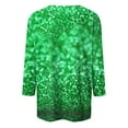 thumbnail image 3 of Womens Sparkly Tops, 3/4 Sleeve Shirts for Women Fall Fashion Loose Fit Shiny Sequins Printed Crewneck T-Shirts, 3 of 4