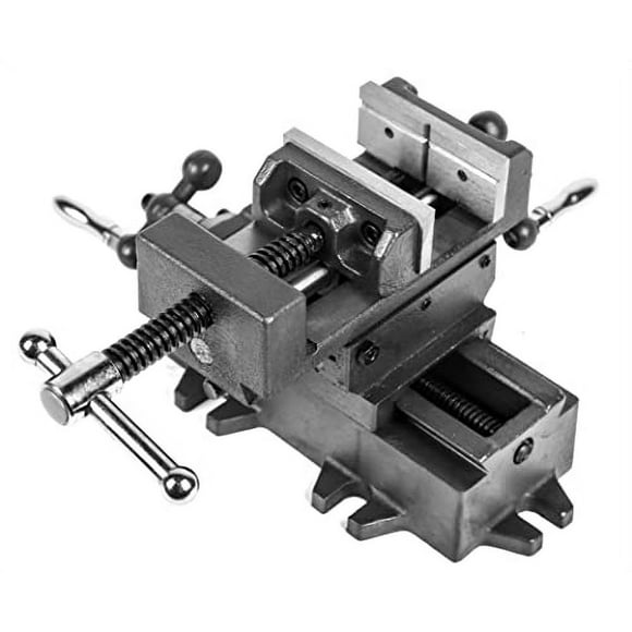 WEN CV413 3.25 in. Compound Cross Slide Industrial Strength Benchtop and Drill Press Vise, Black