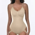 thumbnail image 2 of Miluxas Shapewear Bodysuits for Women , Tummy Control Body Shaper Seamless Sculpting Body Suit Snatched Waist Beige XXXL(XXXL), 2 of 4