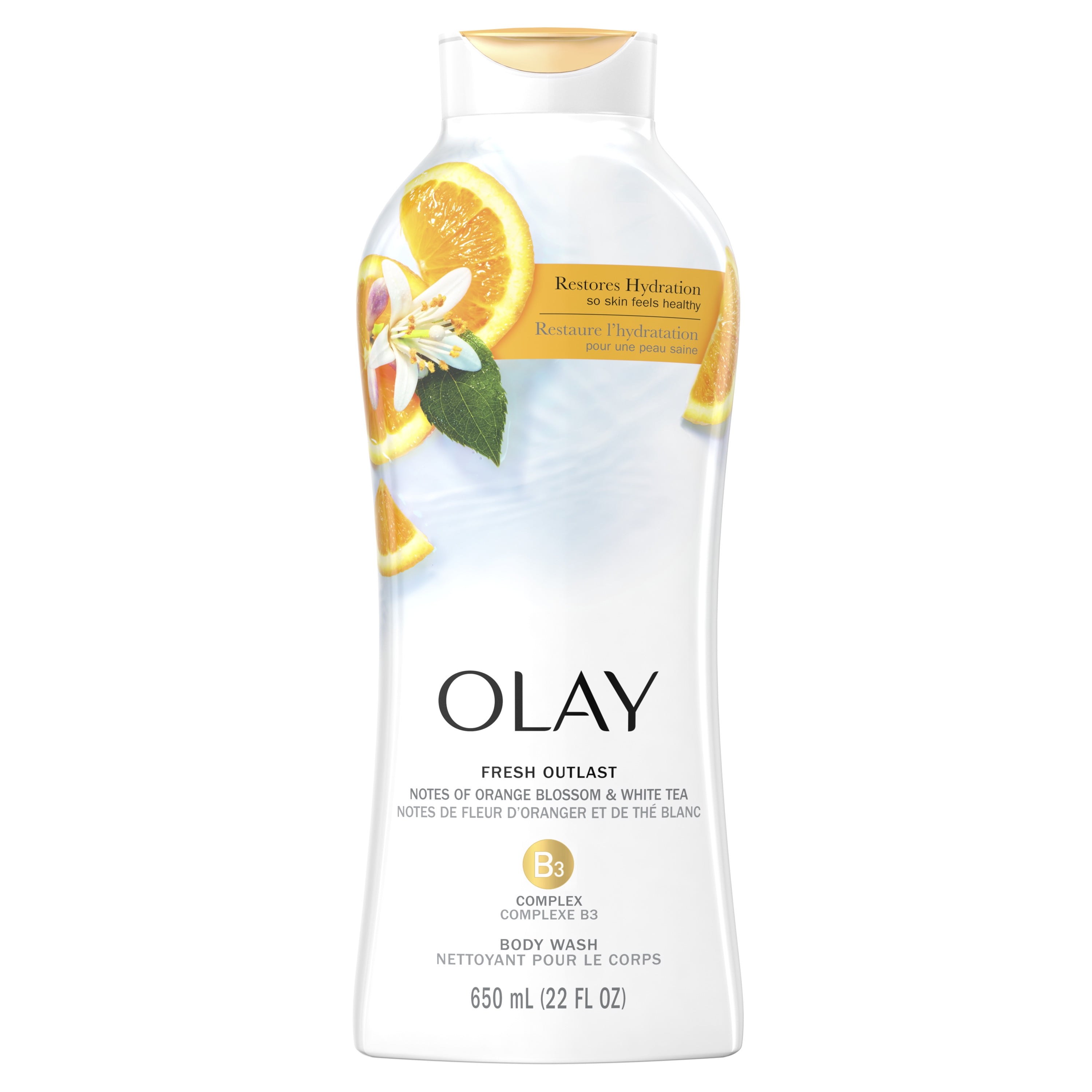 Olay Fresh Outlast Body Wash with Notes of Orange Blossom and White Tea, 22oz