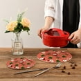 thumbnail image 7 of FREEAMG Christmas Santa Trivets for Hot Pots and Pans and Pot Holders 2PCS – Cotton Rope Round Mats, Hot Pads for Kitchens, Coasters, Placemats, 7 of 7