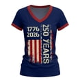 thumbnail image 4 of MEICHEN Women's America 250th Anniversary Short Sleeve V Neck T Shirt Summer 1776-2026 Blouse Top Patriotic Graphic Tee, 4 of 7