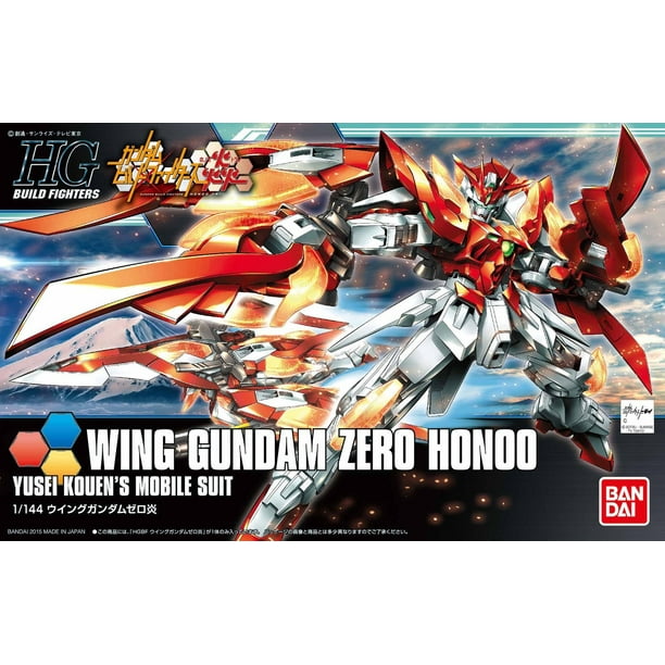 Bandai Hobby Build Fighters Hgbf Wing Gundam Zero Flame Honoo Hg 1 144 Model Kit Walmart Com