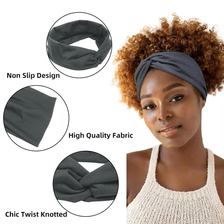 Dalrosia 4PCS Wide Headbands for Women Large Turban Headband  display picture 1