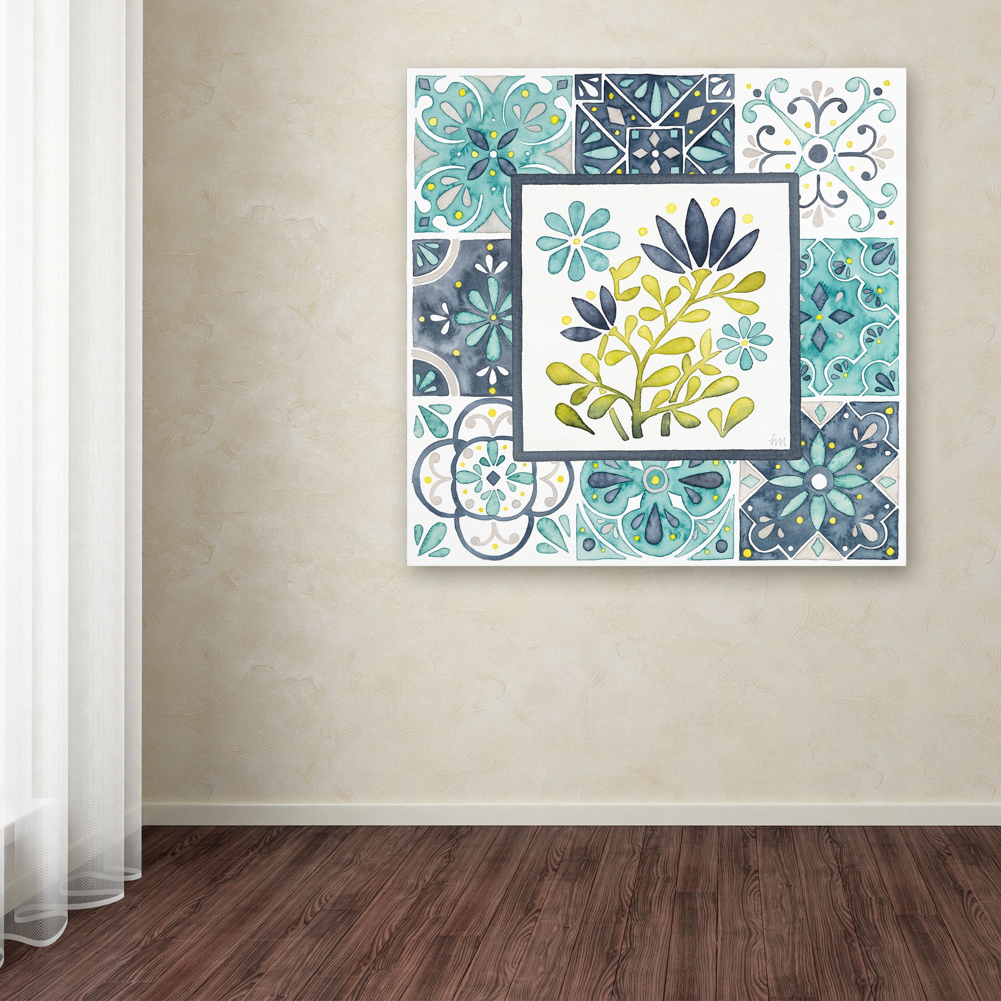 Trademark Fine Art 'Garden Getaway Patchwork III' Canvas Art by Laura Marshall