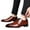 Brown, variant on Men's Oxfords Formal Dress Shoes Pointed Toe Business Slip on Wingtip Dressy Shoes for Men