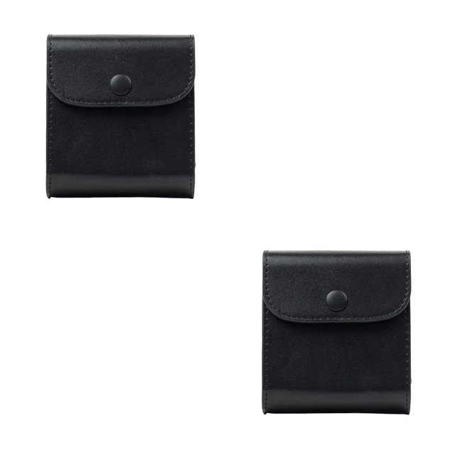 Transemion Brand New Storage Camera Bag Square Camera Photo Sheets Storage Bag Leather Case Replacement For SQ20/SQ10/SQ6/SP-3 Black 2Set