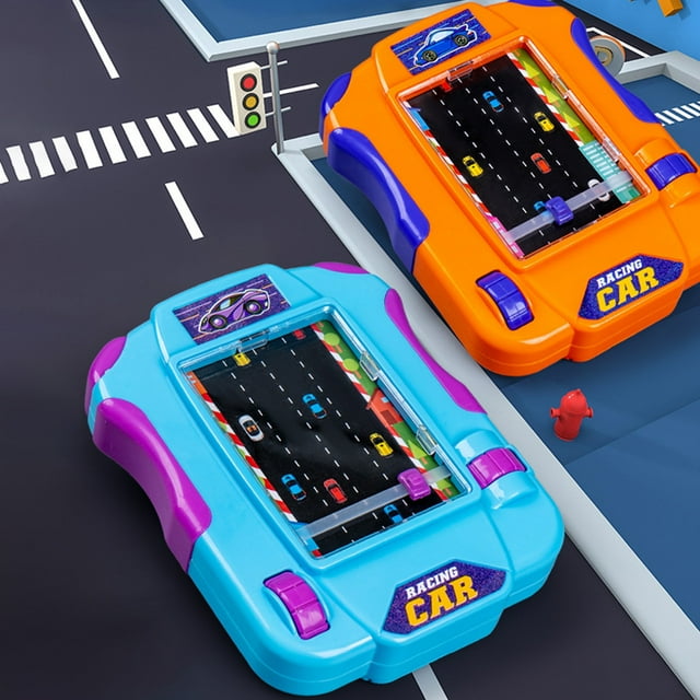 Consola de juegos de carreras móvil | Juego de mesa de pista de simulación interactiva | Juguete de rompecabezas de coordinación mano-ojo | Colores brillantes | Plástico seguro y duradero | 1 Pieza
