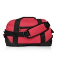 thumbnail image 2 of DALIX 14" Small Duffel Bag Gym Duffle Two Tone in Red with Shoulder Strap, 2 of 6