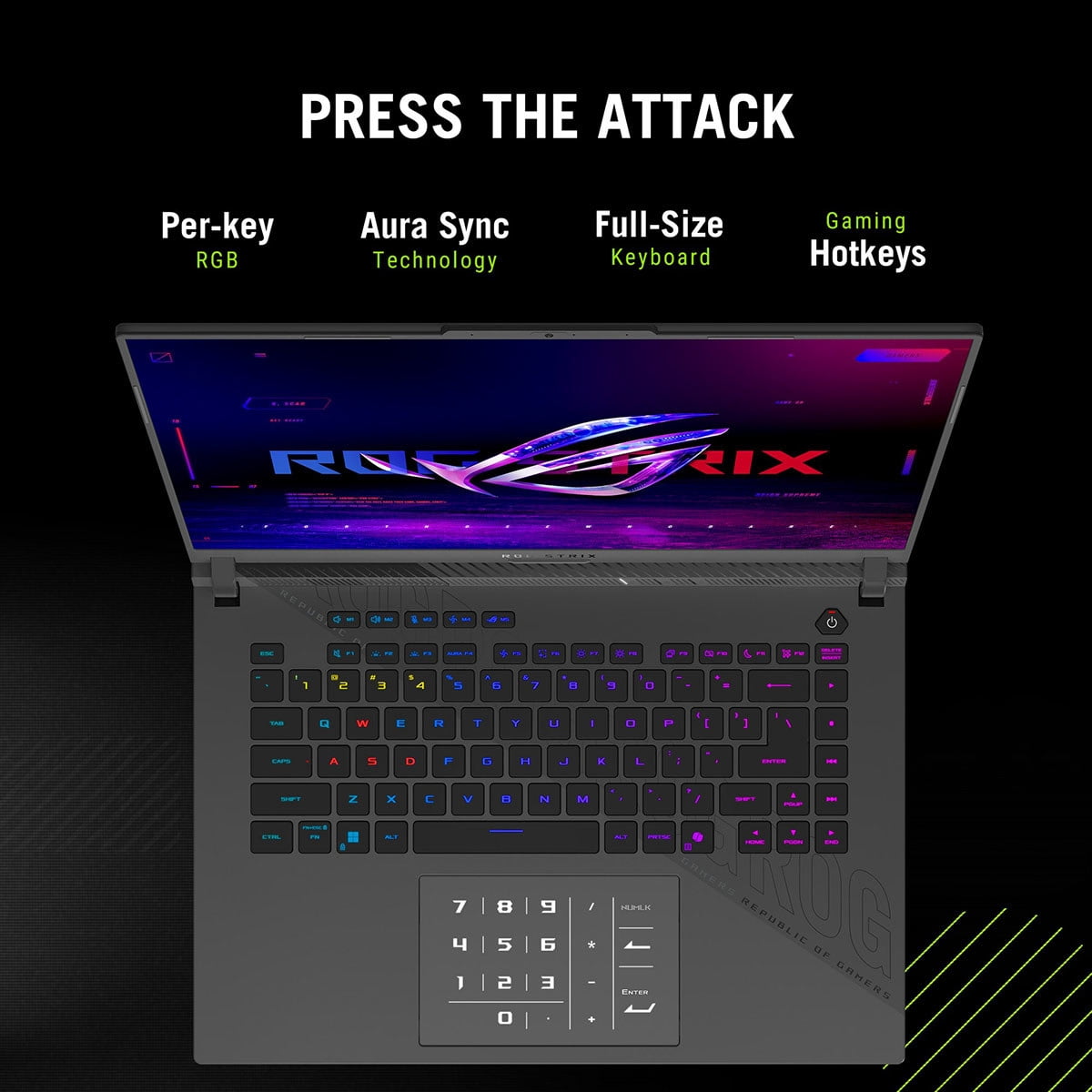 Asus G614FRDS96 16 inch ROG Strix G16 - AMD Ryzen 9 9955HX3D - NVIDIA GeForce RTX 5070 Ti Laptop GPU - 32GB/1TB