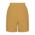 thumbnail image 5 of Womens Casual Shorts Summer Drawstring Elastic Waisted Bermuda Shorts with Pockets Vacation Travel Lounge Outfit, 5 of 6