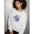 thumbnail image 2 of Unicorn With Flowers Sweatshirt Women -SPIdeals Designs, Female 3X-Large, 2 of 4