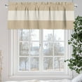 thumbnail image 5 of Country Retro Valances for Windows, 42 x 12in, Vintage Linen Texture Rod Pocket Kitchen Valance Curtain Light Filtering Window Treatments for Living Room Bedroom, 1 Panel, 5 of 7
