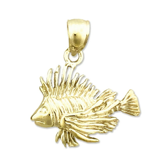 14K Gold Lionfish Charm