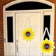 thumbnail image 4 of Recorte de madera de girasol sin acabado Recortes de letrero de girasol Colgador de puerta de madera de girasol con 10M Natural, 4 of 5