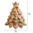 thumbnail image 3 of Christmas 3D Quilted Tree Ornament Craft Kit, Floral Angel Beaded Patchwork Design for Adults and Tabletop Decor, 7.87 in, 3 of 3